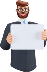 businessman with blank card paper-1