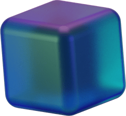 Abstract web3 crypto shape cube