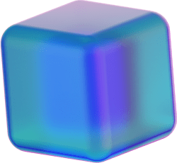 Abstract web3 crypto shape rounded cube