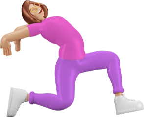 Girl bend doing yoga pose