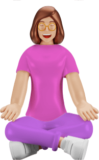 Girl meditate sitting relaxed