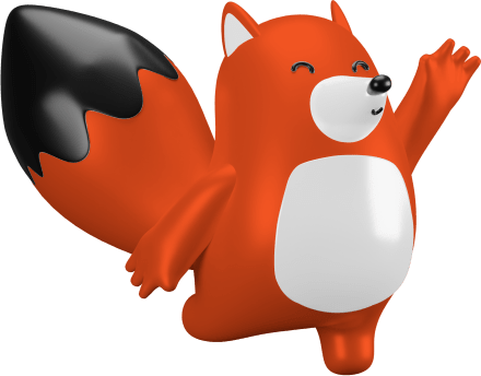 Fox run waving