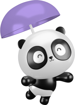 Panda umbrella run