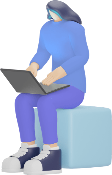 Woman working with laptop at home