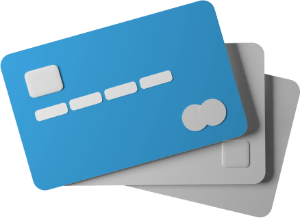 Credit cards or debit cards