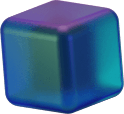 Abstract web3 crypto shape cube