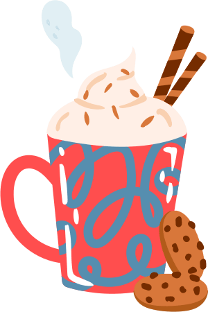 Frappuccino with cookies