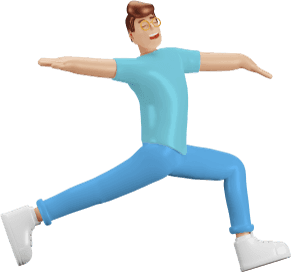 Boy stretching body yoga pose