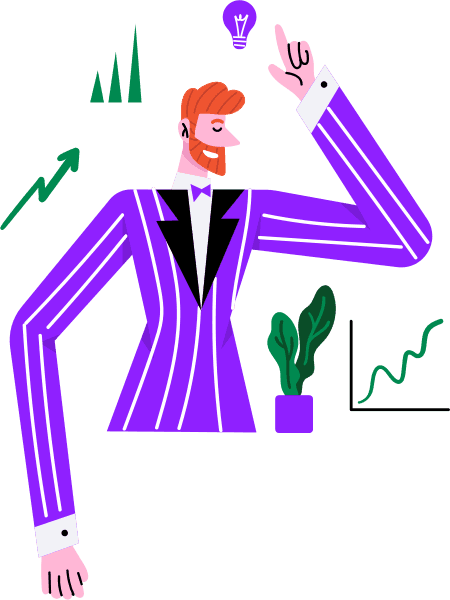 Businessman thinking of new ideas business analytics