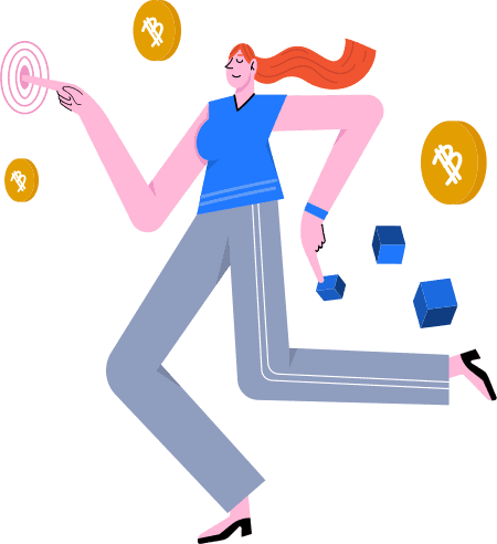 Girl click to buy bitcoin blockchain